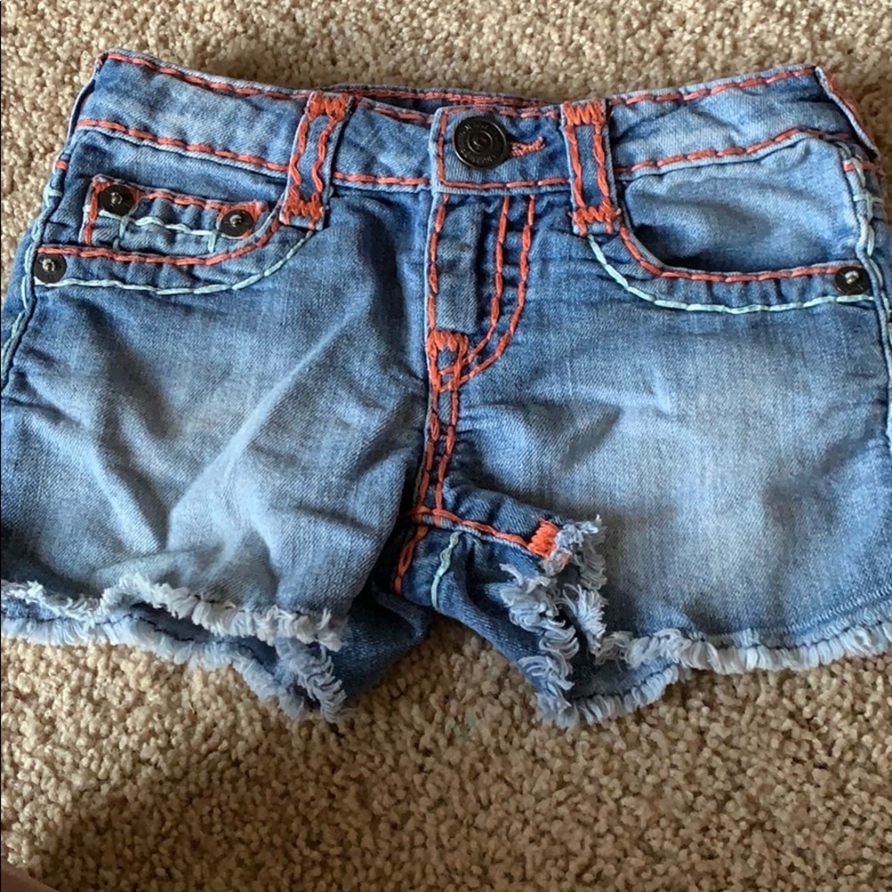 Little girls True Religion jean shorts